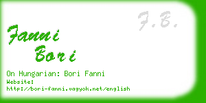 fanni bori business card